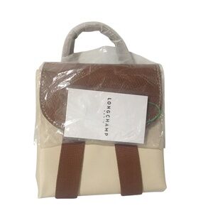 Authentic NWT Longchamp M Tan and Cream Backpack